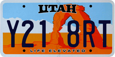 UT license plate Y218RT