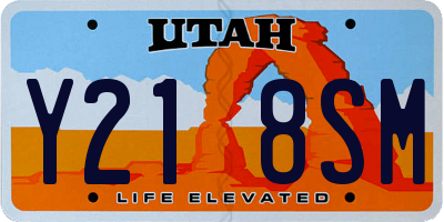 UT license plate Y218SM