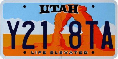 UT license plate Y218TA