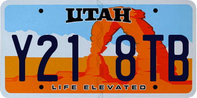 UT license plate Y218TB