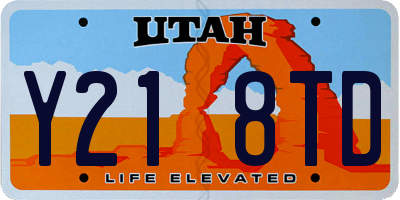UT license plate Y218TD