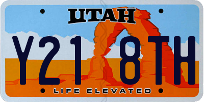 UT license plate Y218TH