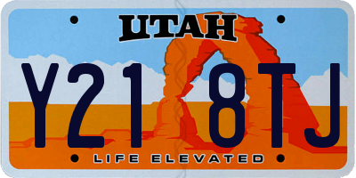 UT license plate Y218TJ