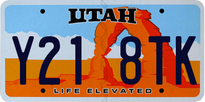 UT license plate Y218TK