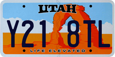 UT license plate Y218TL
