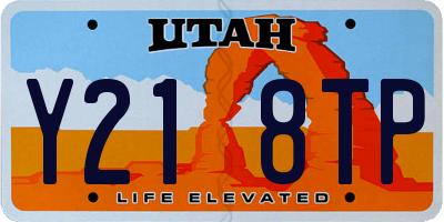 UT license plate Y218TP