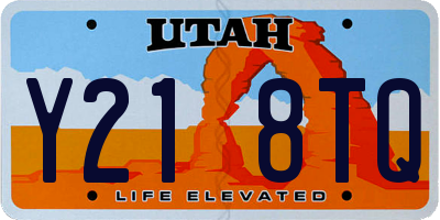 UT license plate Y218TQ