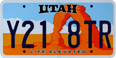 UT license plate Y218TR