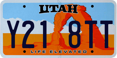 UT license plate Y218TT
