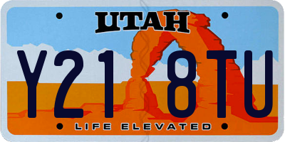 UT license plate Y218TU