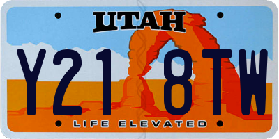UT license plate Y218TW