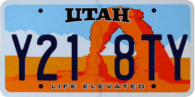 UT license plate Y218TY