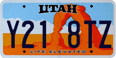 UT license plate Y218TZ