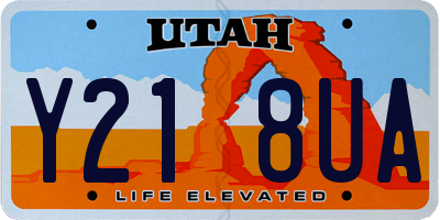 UT license plate Y218UA