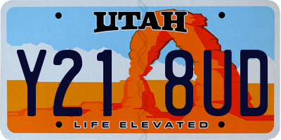 UT license plate Y218UD