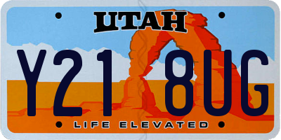 UT license plate Y218UG