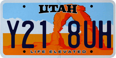 UT license plate Y218UH