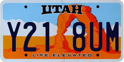 UT license plate Y218UM