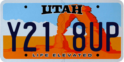 UT license plate Y218UP