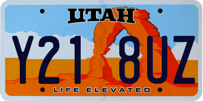 UT license plate Y218UZ