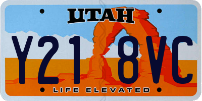 UT license plate Y218VC