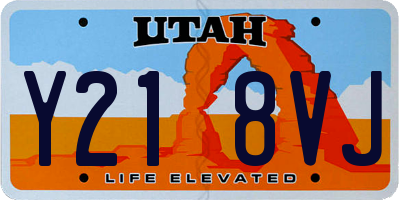 UT license plate Y218VJ