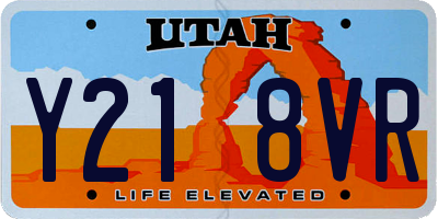UT license plate Y218VR