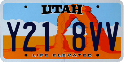 UT license plate Y218VV