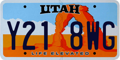 UT license plate Y218WG