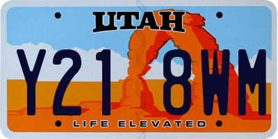 UT license plate Y218WM