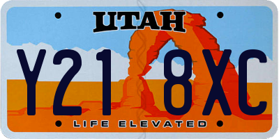 UT license plate Y218XC