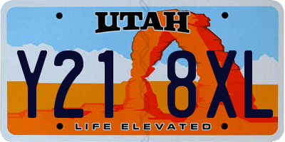 UT license plate Y218XL