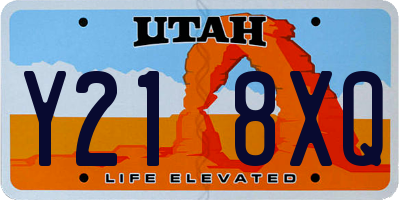 UT license plate Y218XQ