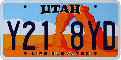 UT license plate Y218YD
