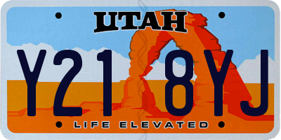 UT license plate Y218YJ