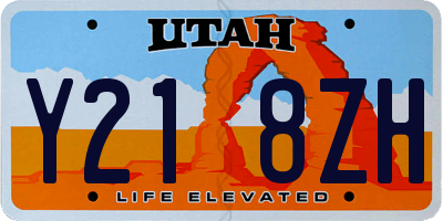 UT license plate Y218ZH