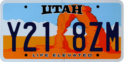 UT license plate Y218ZM