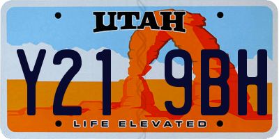 UT license plate Y219BH