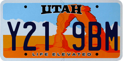 UT license plate Y219BM