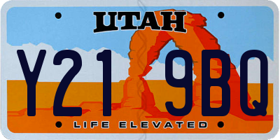 UT license plate Y219BQ