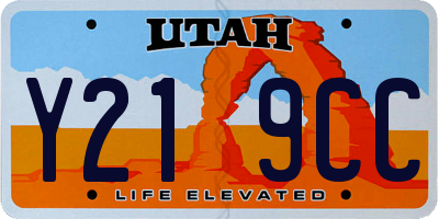 UT license plate Y219CC
