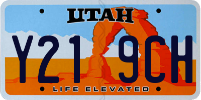 UT license plate Y219CH