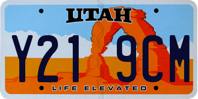 UT license plate Y219CM