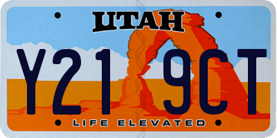 UT license plate Y219CT