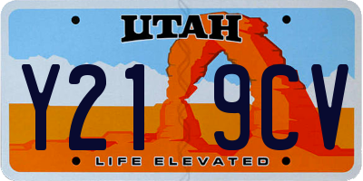 UT license plate Y219CV