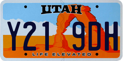 UT license plate Y219DH