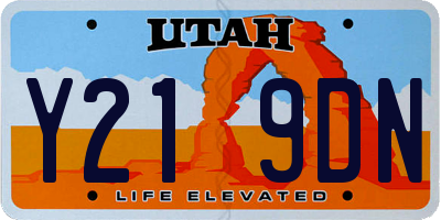UT license plate Y219DN