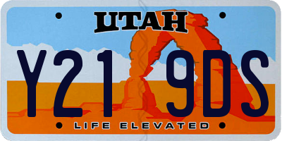 UT license plate Y219DS