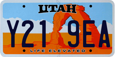 UT license plate Y219EA