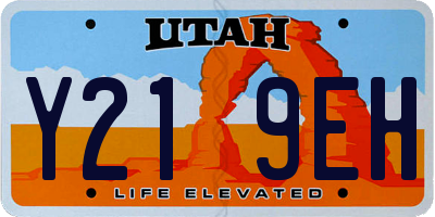 UT license plate Y219EH